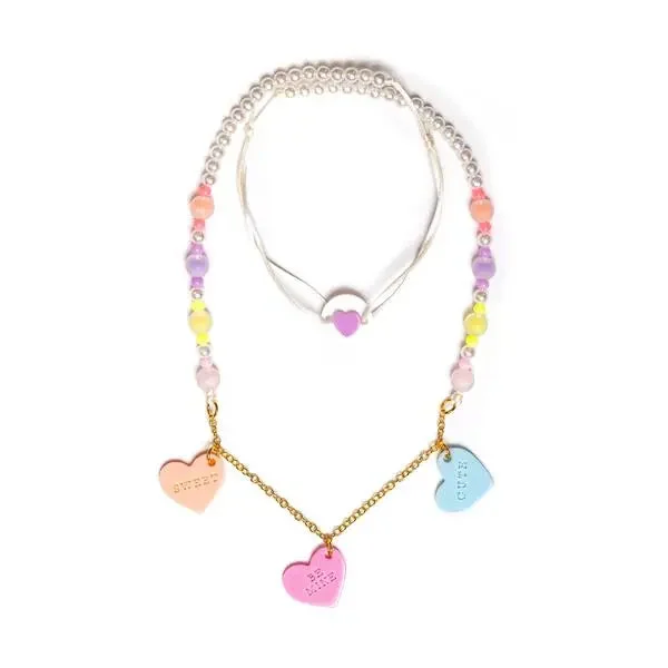 Lilies & Roses VAL-Multi Heart Candy Beaded Necklace